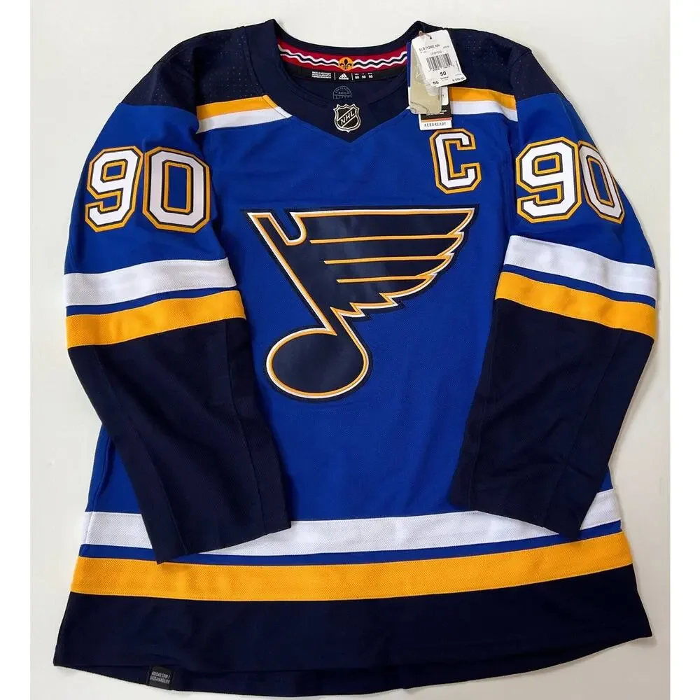 Adidas Hockey Jersey Authentic St. Louis Blues Ryan O'Reilly GT8158 Men Size 50